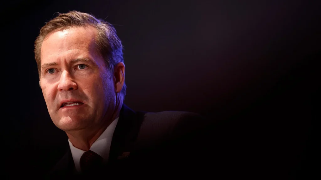 National Security Advisor Mike Waltz speaks on a panel at the US Capitol on April 30 in Washington, DC.